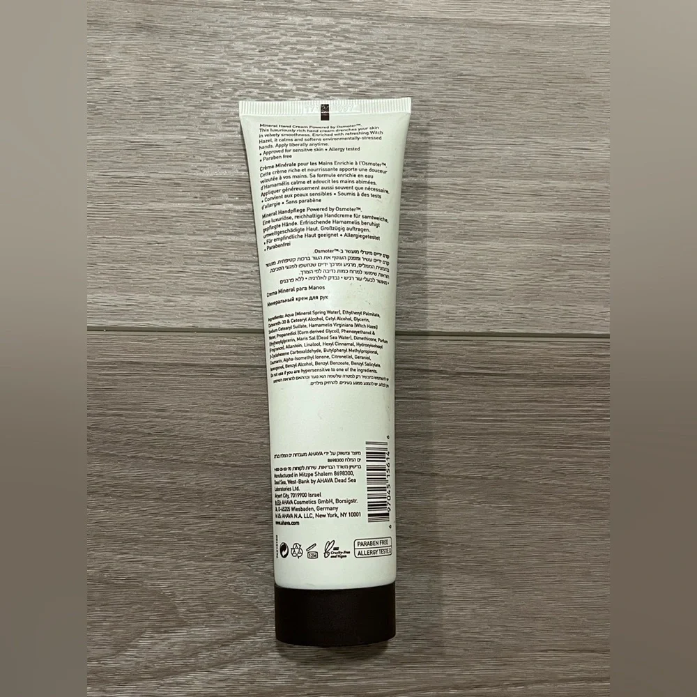 AHAVA Mineral Hand Cream Original Active Deadsea Water - Limited 5.1 Oz Size